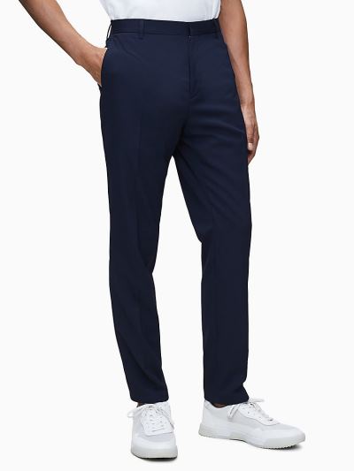 Calvin Klein Ruhák HU653639 | Calvin Klein Slim Virgin Wool Férfi Öltöny Nadrág Sötétkék